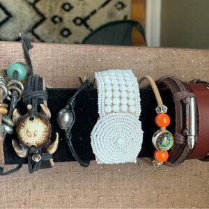 Leather & Bead Bracelets